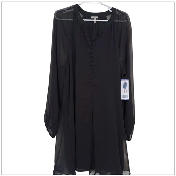 Joie Limited Edition Women's Balloon Sleeve Dress Caviar - Size XXL -NWT - Picture 3 of 10